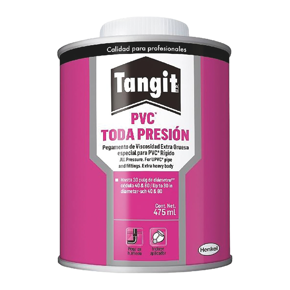 Cemento Para PVC Toda Presión Secado Rápido Tangit ST 475 ML