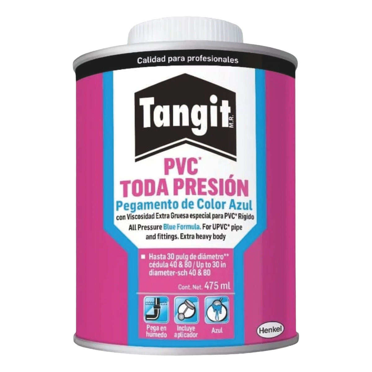 Cemento Para PVC Toda Presión Color Azul Tangit 240 ML