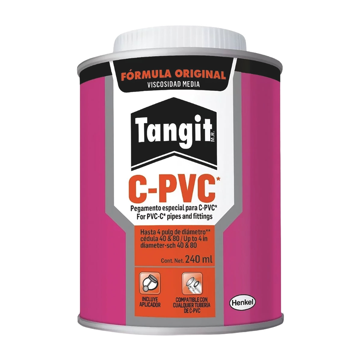 Cemento Solvente Para CPVC Base THF Tangit 240 ML