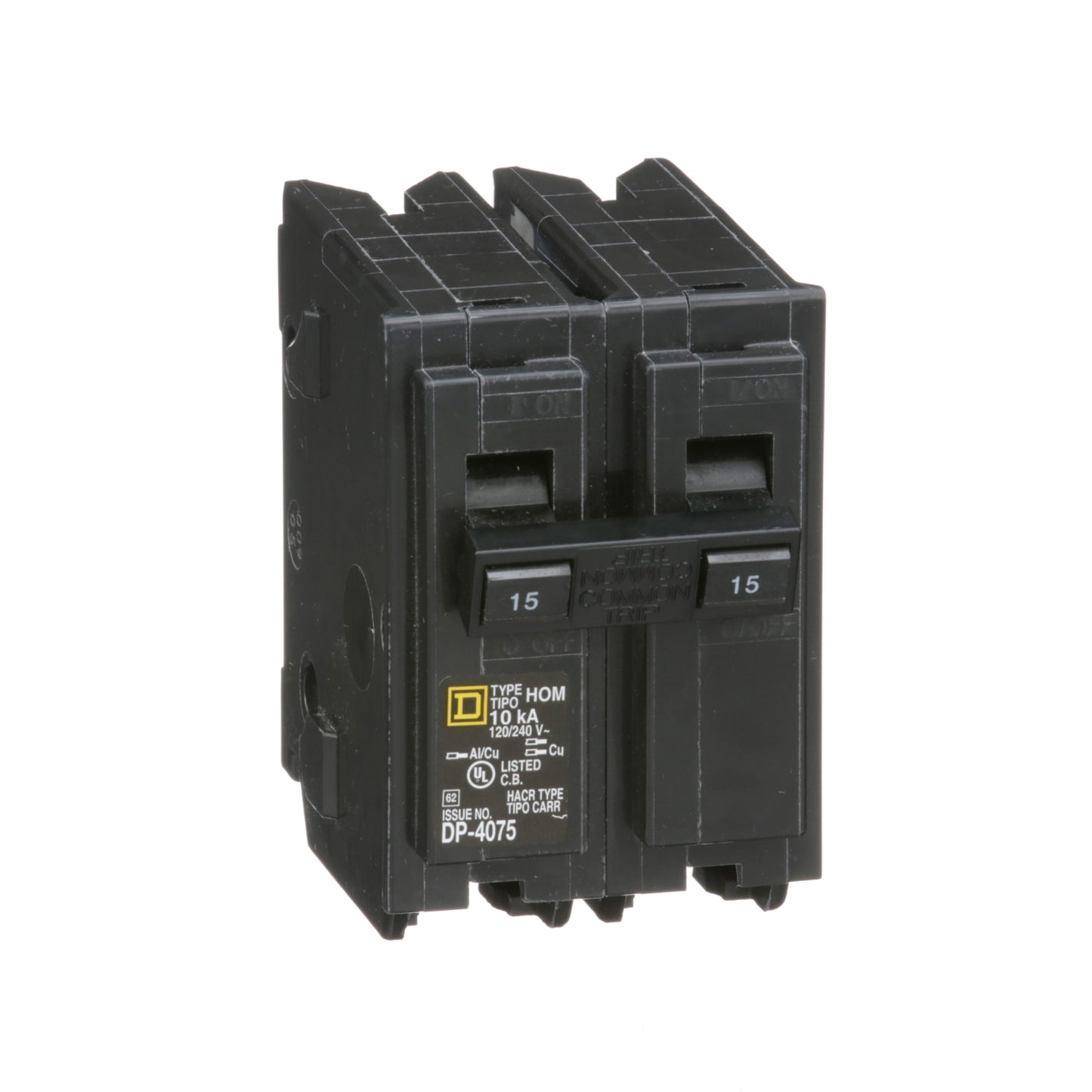 INTERRUPTOR TERMICO 2P 15 A 120/240 V 10KA HOMELINE SQUARE D HOM215