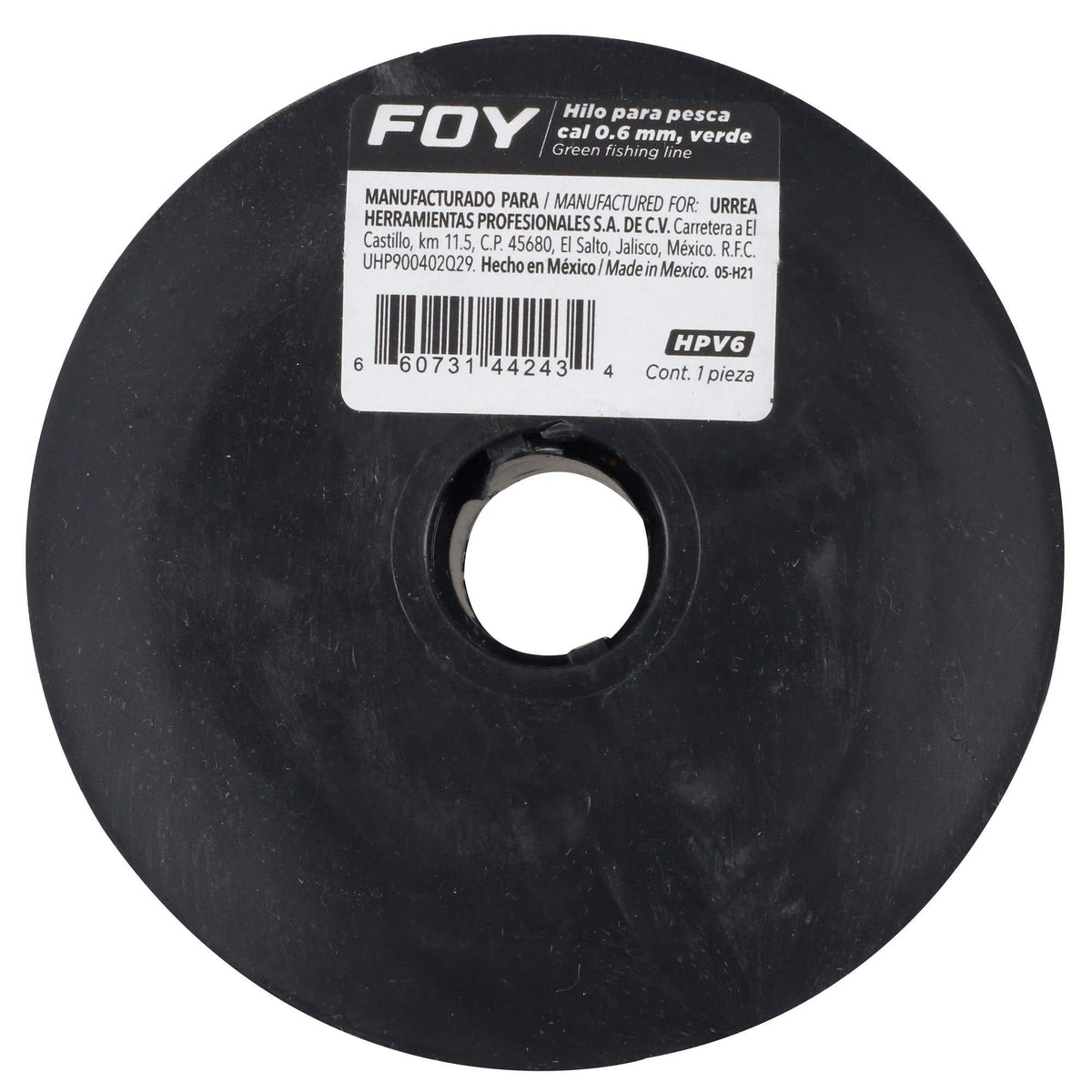 Hilo Para Pesca Calibre 0.6 mm Color Verde, Foy HPV6