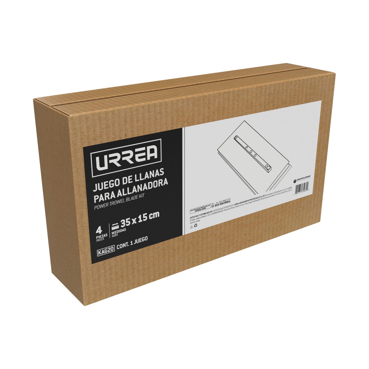 Juego De Llanas Para AG836, AG736, Urrea KAG20