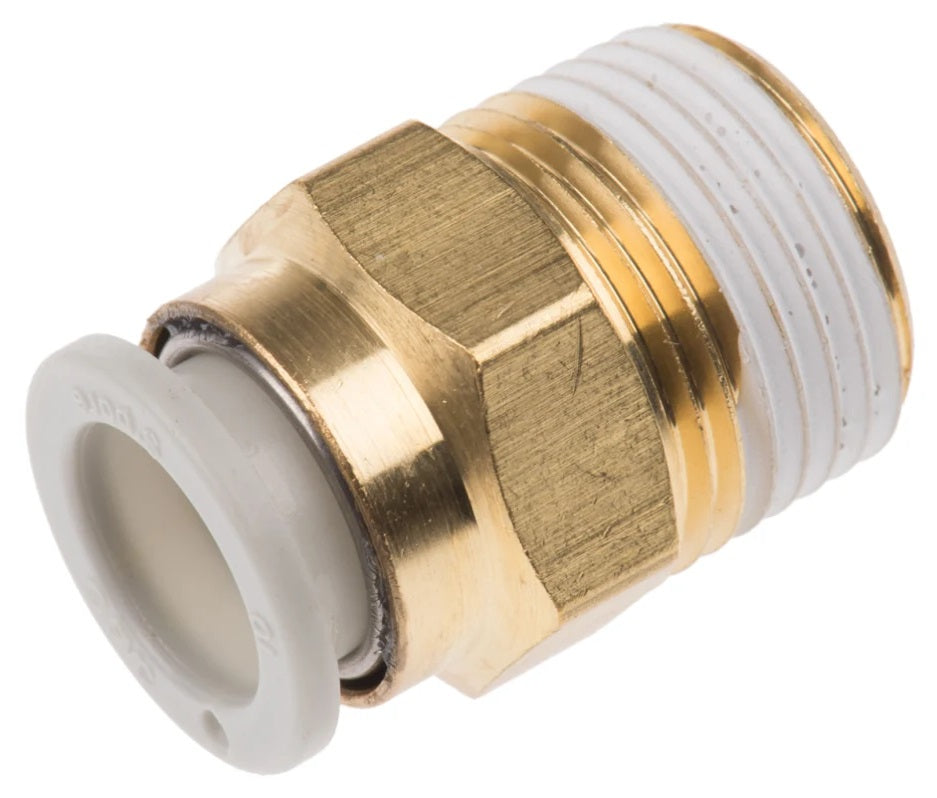 Conector Macho Recto 10mm Rosca R 3/8"