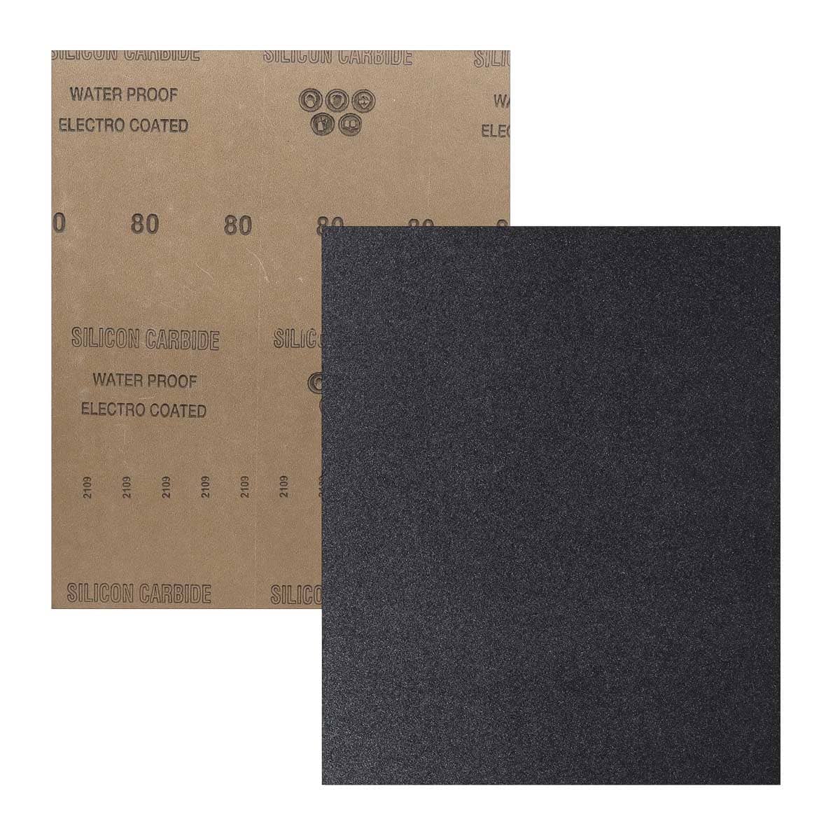 DE LIJA DE AGUA CARBURO SILICIO 9" x 11" G80 LW-1010 (Precio x pieza - Empaque c/50 pzas)