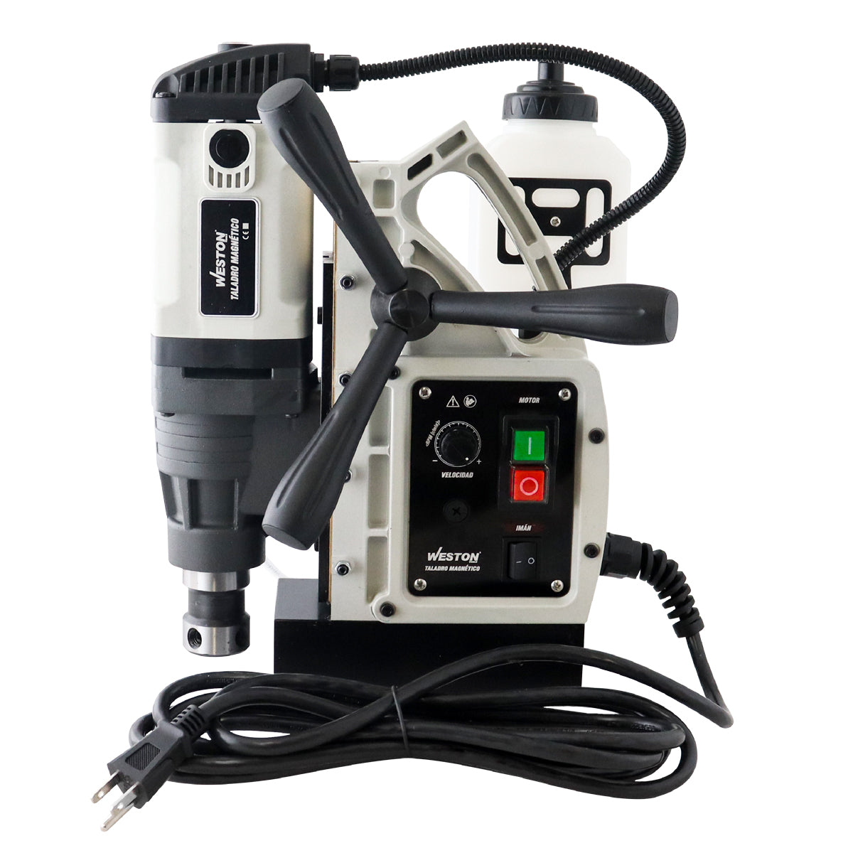 TALADRO MAGNÉTICO 35MM X 30MM 1550W BROQUERO 1/2" ZANCO WELDON 3/4" 110V