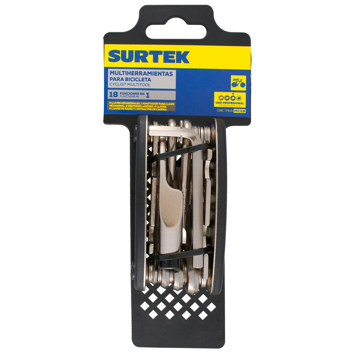 Pinza Multiherramientas Para Bicicleta 18 En 1, Surtek MCI18
