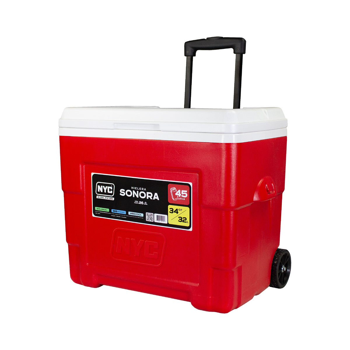 Hielera Sonora Color Rojo 34QTS