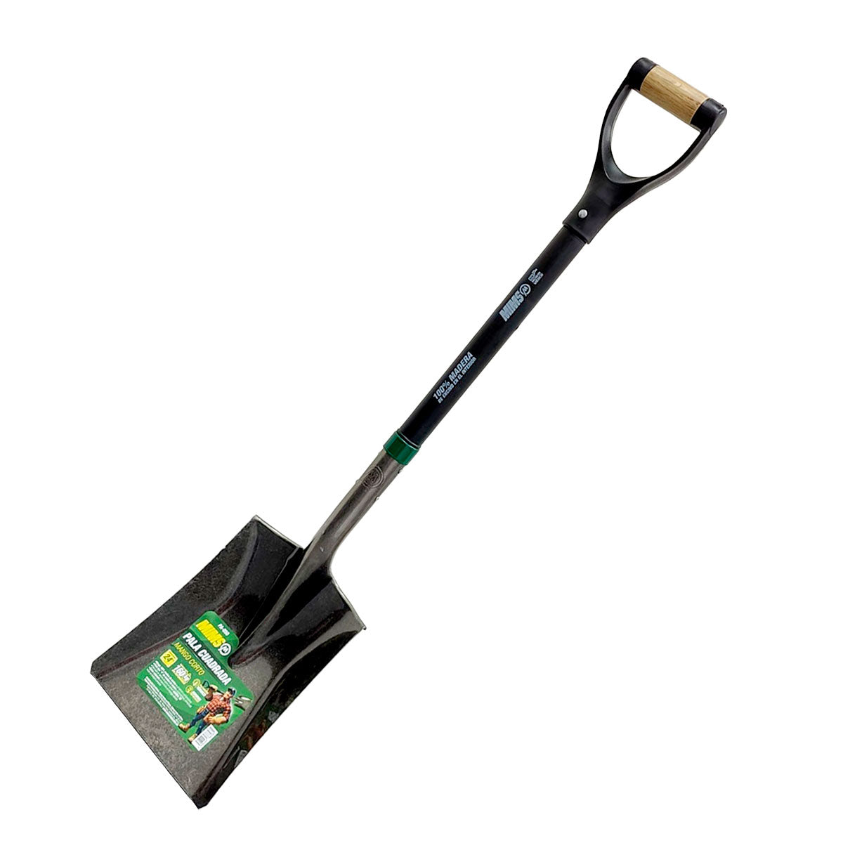 Pala Cuadrada Con Mango Corto De Madera Con PP Puño "Y"