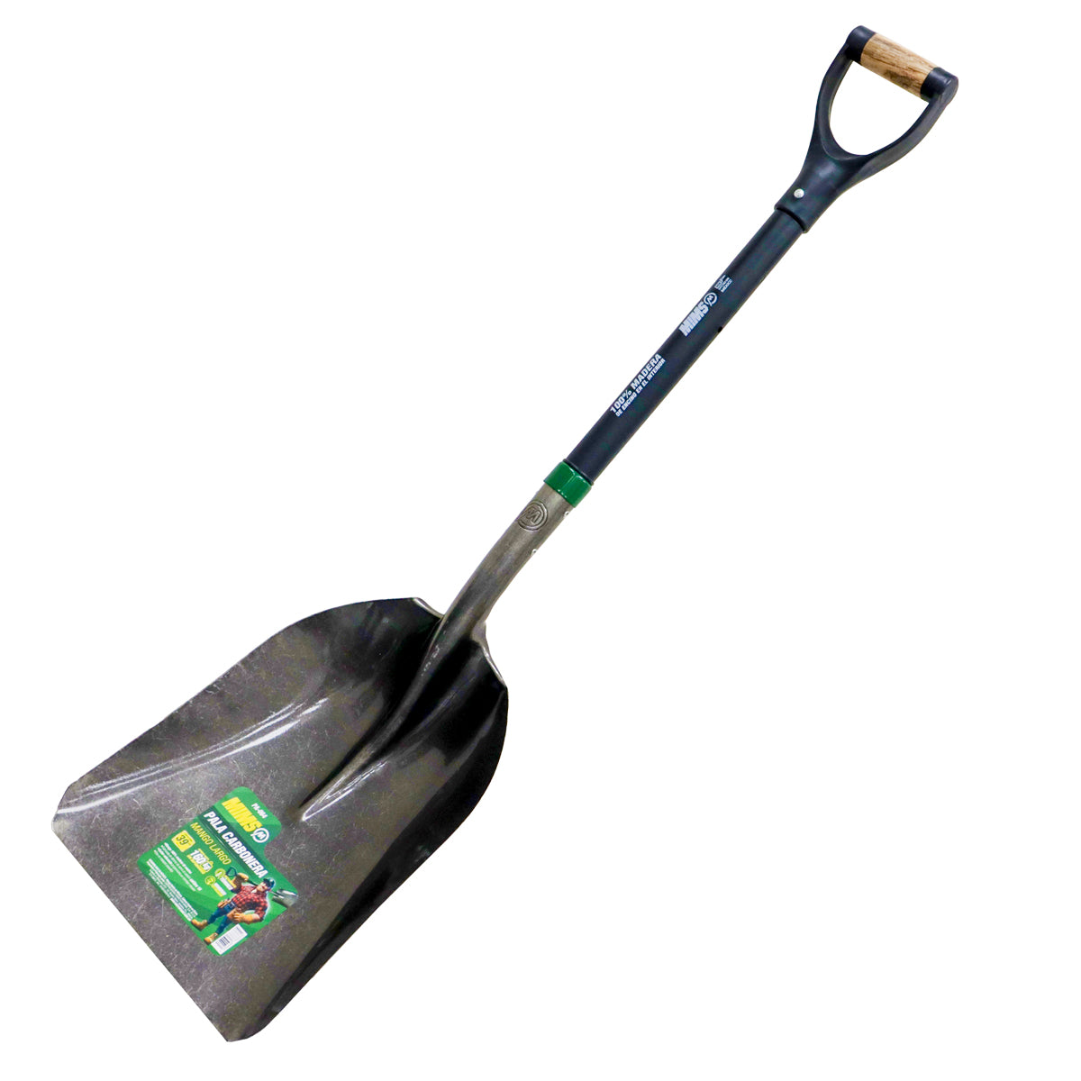Pala Carbonera Con Mango Corto De Madera Con PP Puño "Y"