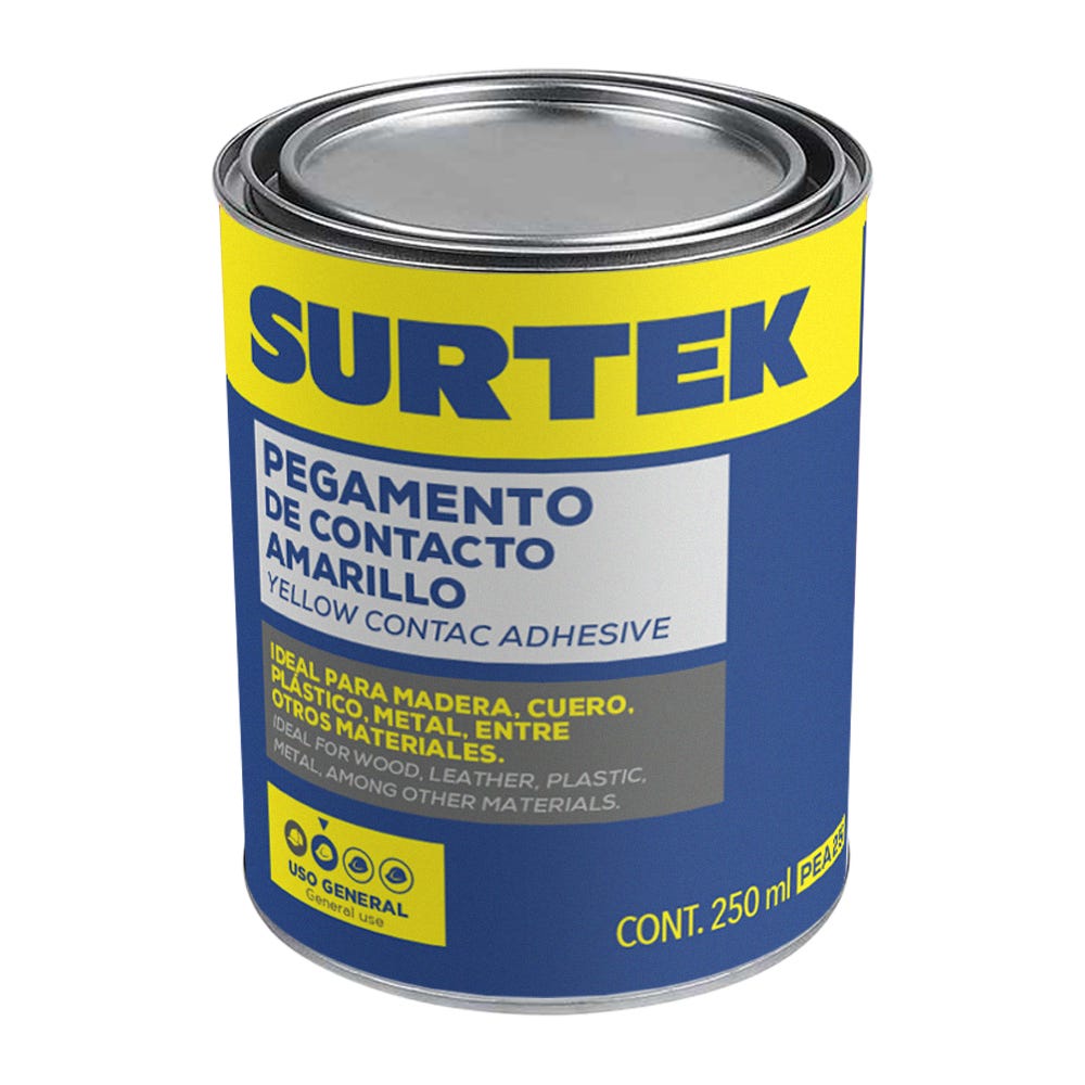 Pegamento De Contacto Amarillo 250 ml, Surtek PEA25