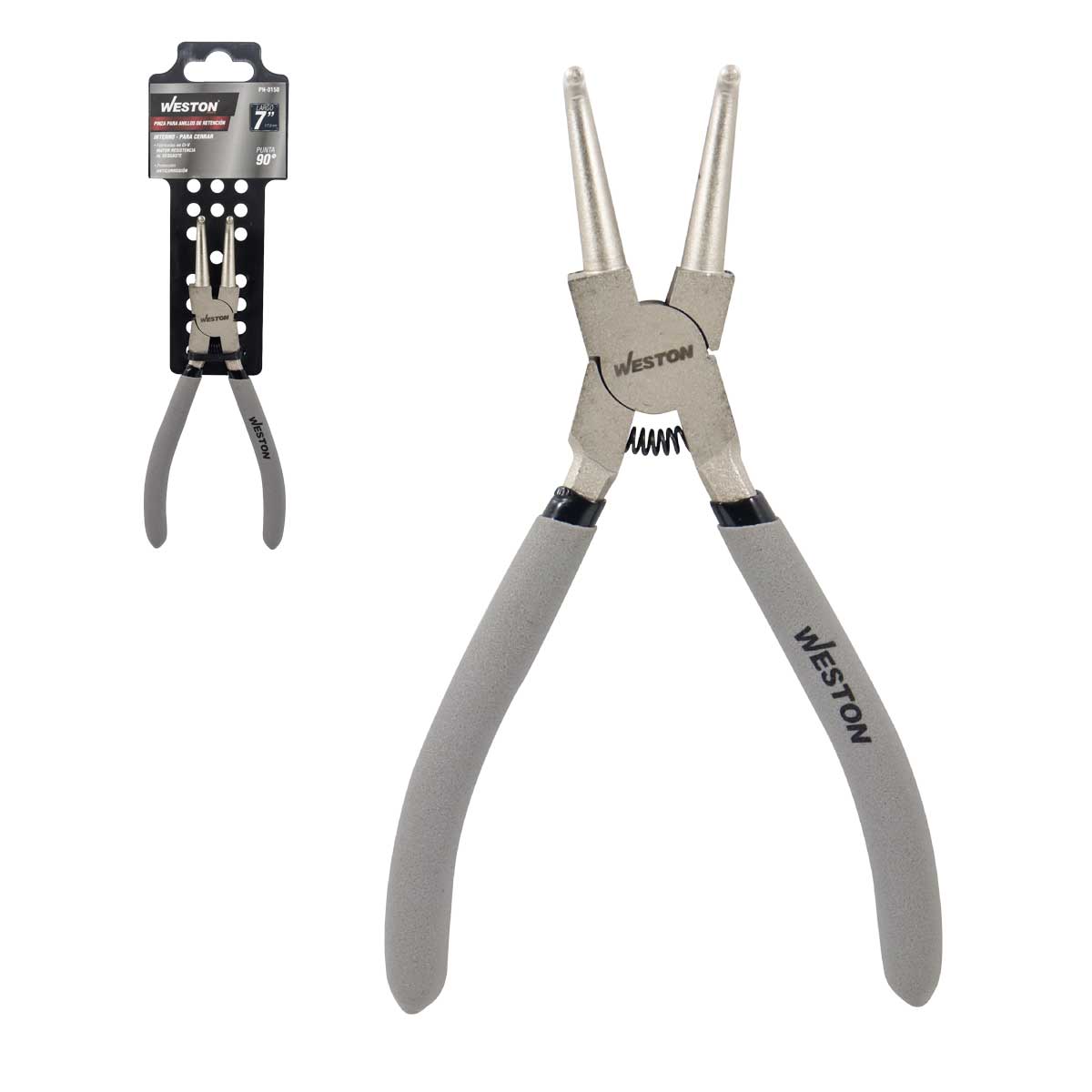 Pinzas Punta 90° para Anillos Interior 7" | PN-0150