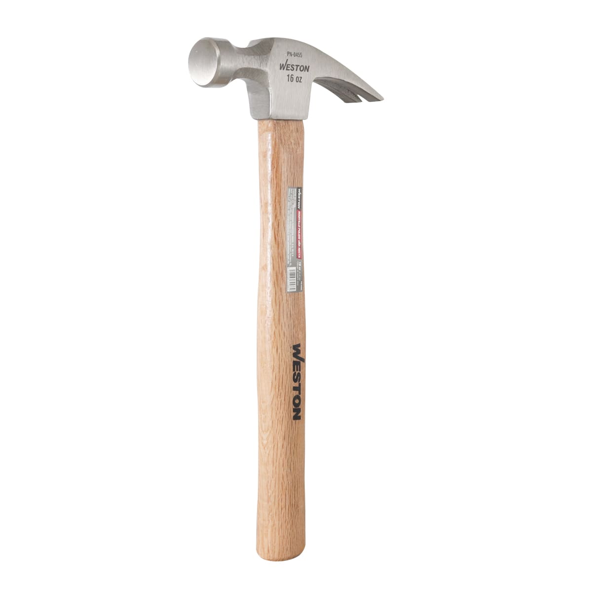 Martillo Pulido Uña Recta 16 OZ Mango 13" de Madera Dura | PN-0455
