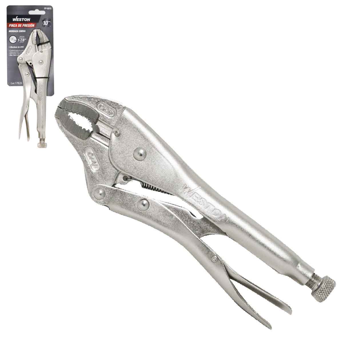 Pinza de Presión con Mordaza Curva CRV 10'' (10CR) | PP-0015