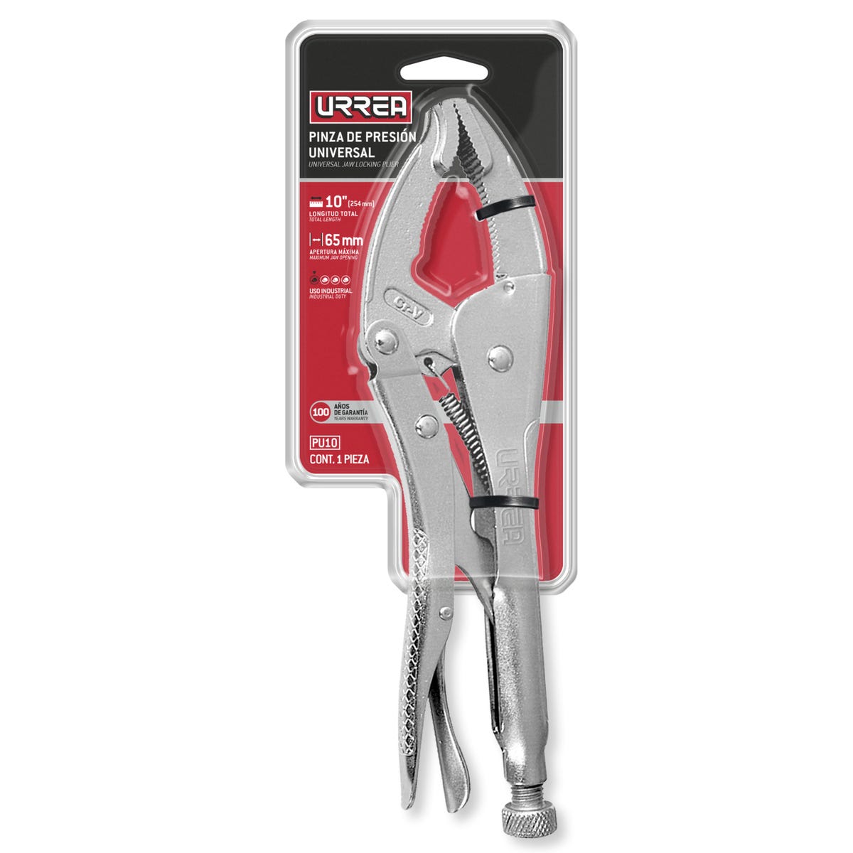 Pinza De Presión Cromada Universal De 10, Urrea PU10