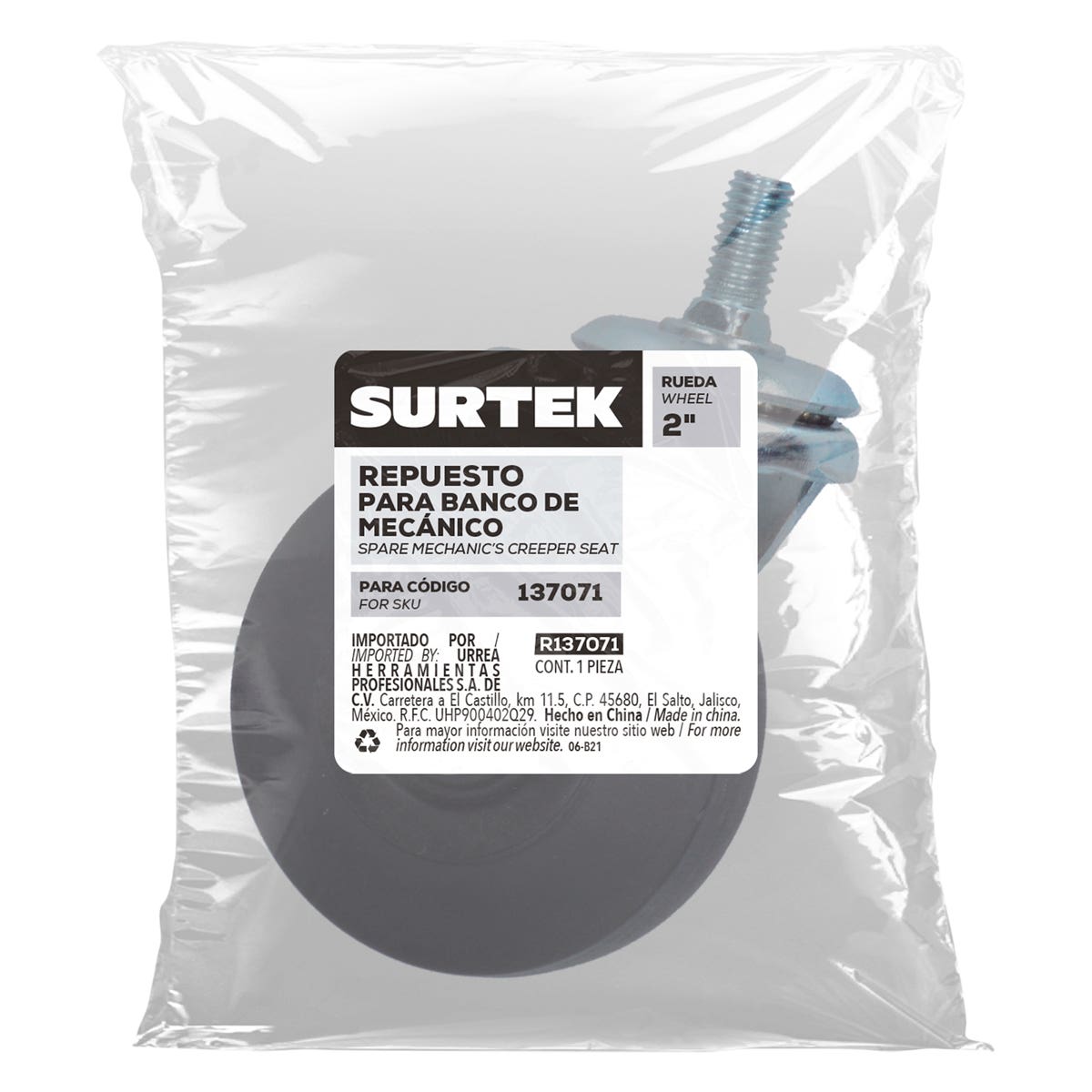 Repuesto De Ruedas Para Cama Para Mecánico 137071, 14, Surtek R137071