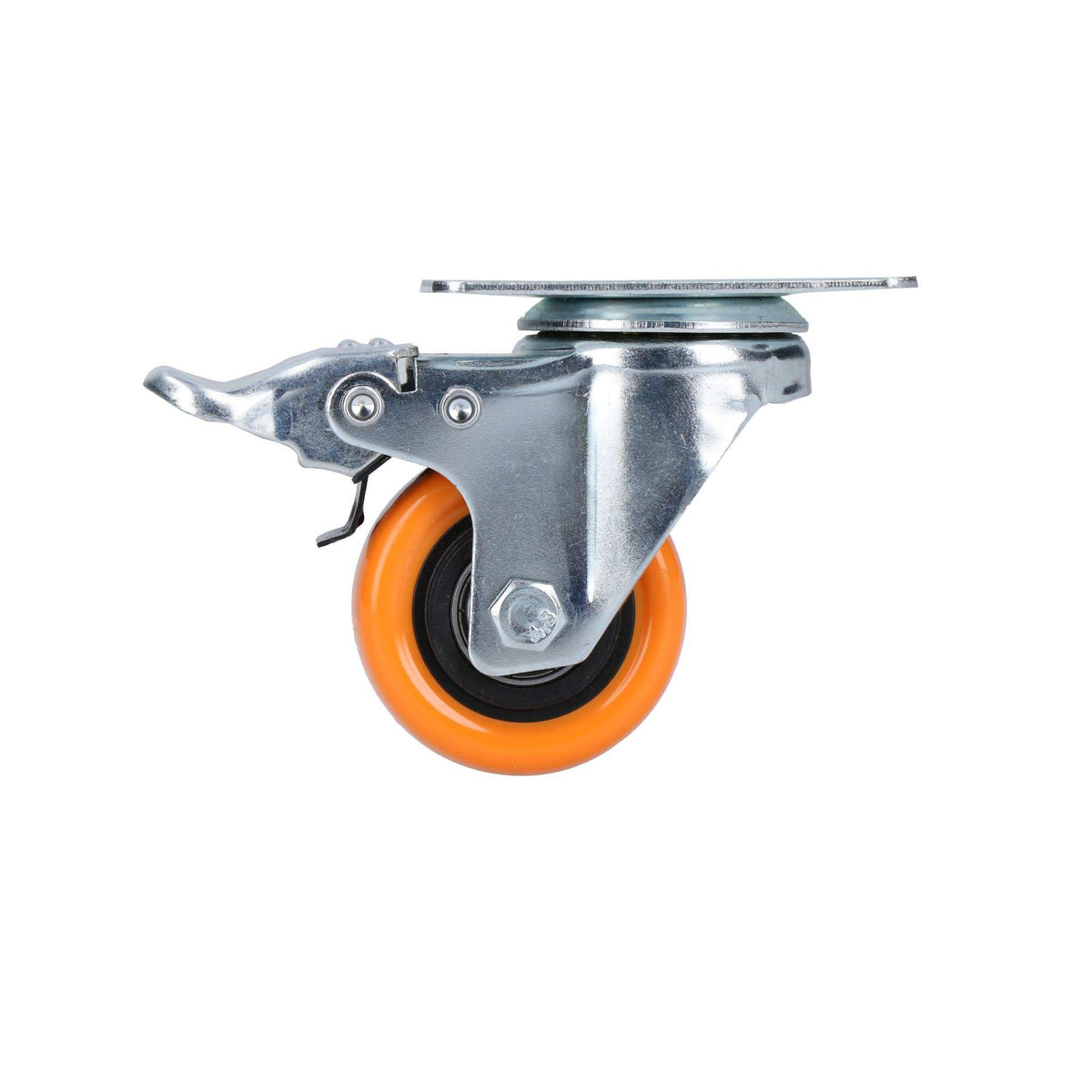 Rodaja De PVC Naranja Giratoria Con Freno 2, Surtek RV5B
