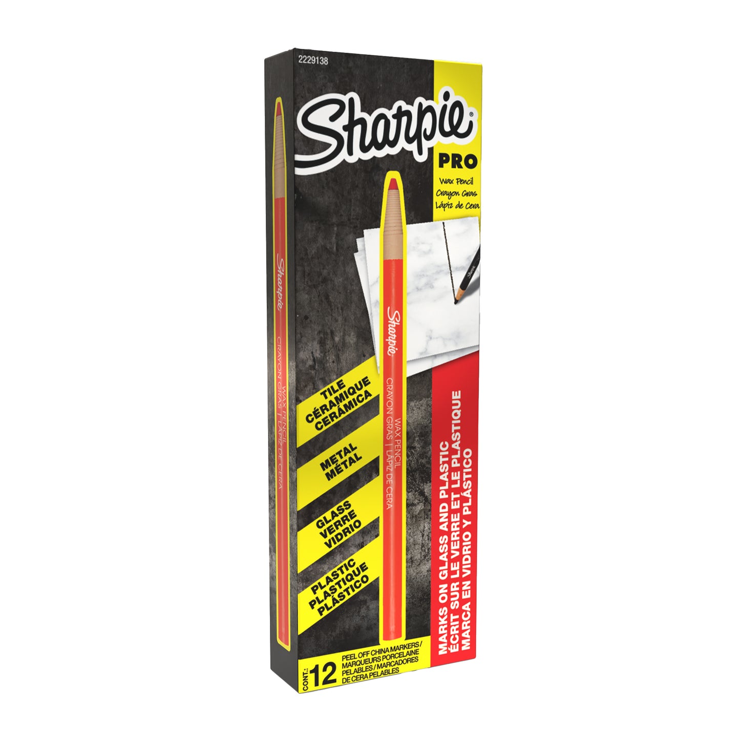 Lápiz Graso Sharpie China Marker Peel-Off Rojo