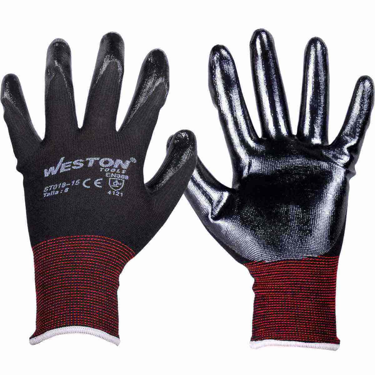 WST-ST018-1 Guante Nylon con Recubrimiento de Nitrilo 13G