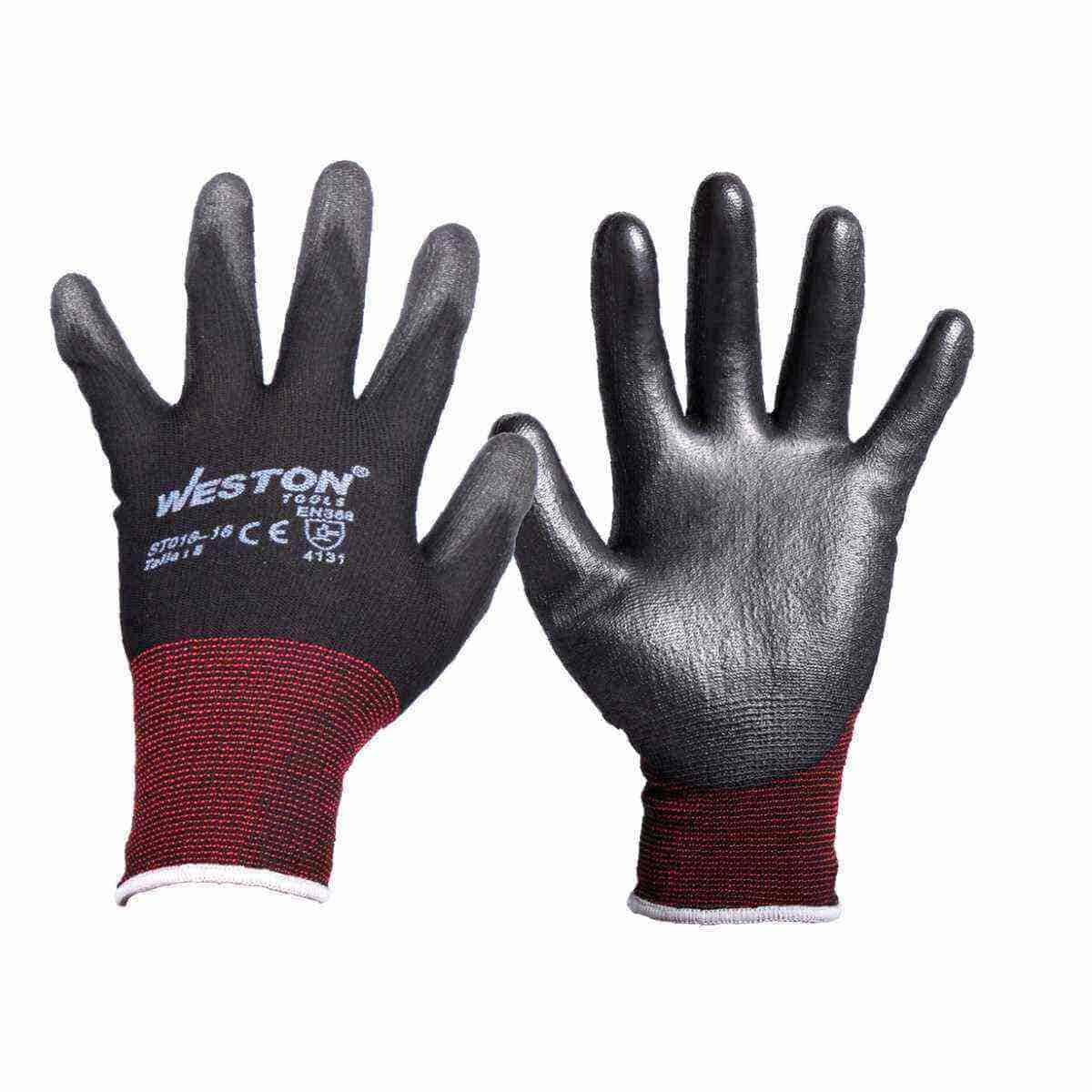 GUANTE NYLON NORMAL C/PU 13G NEGRO 8 ST-018-18