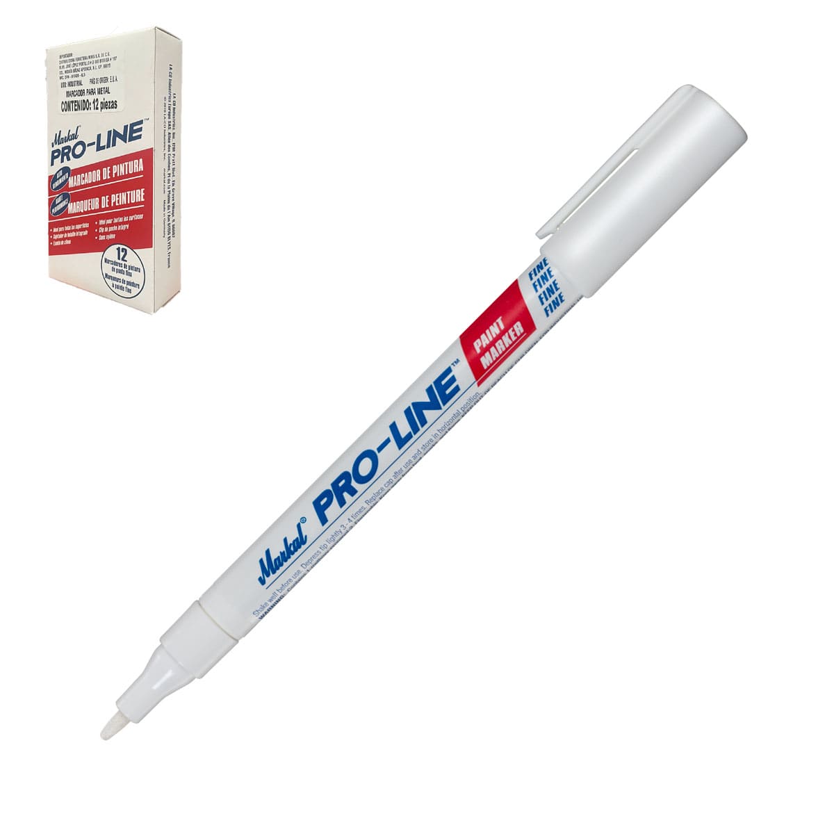Marcador Punto Fino Proline Blanco | STM-096871