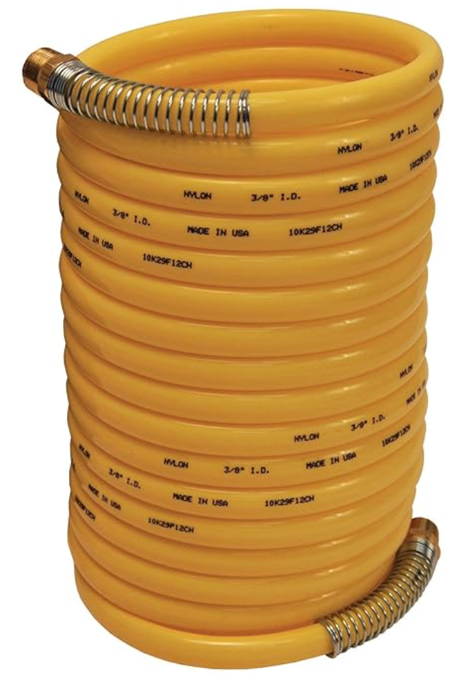 Manguera Retráctil De Nailon Amarillo 1/4" - Angulo alternativo