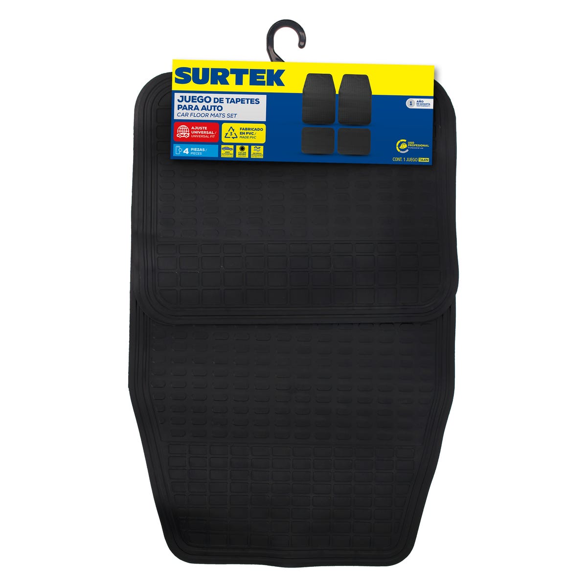 Juego De Tapetes Para Auto, 4 Piezas, Surtek TA4N