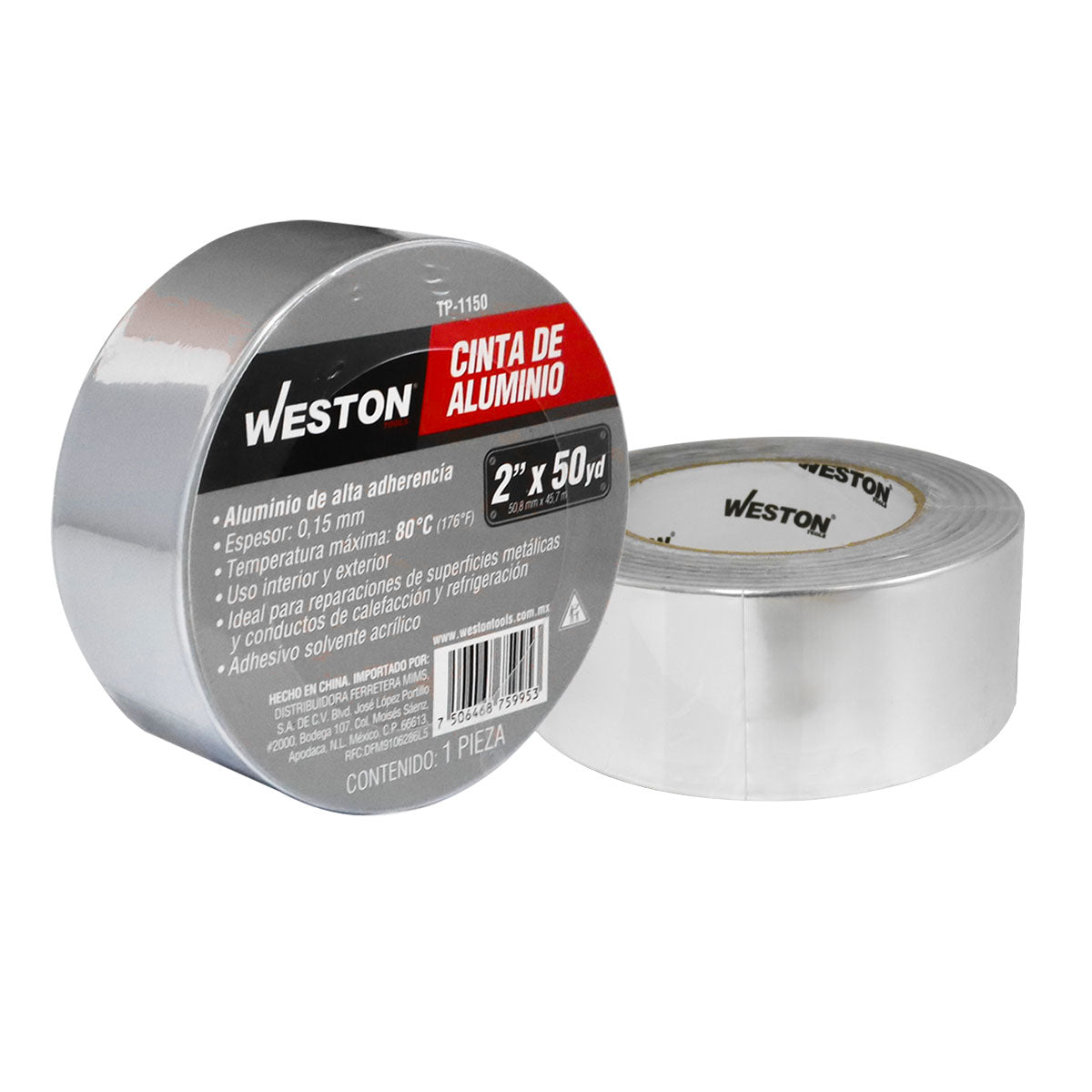 Cinta De Aluminio Para Ducto 50MM x 45.7M | TP-1150
