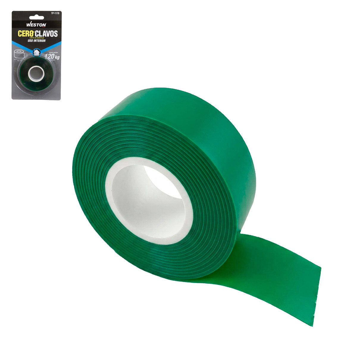 Cinta Adhesiva Doble Cara Transparente Uso Interior Weston 19MM x 1.5M