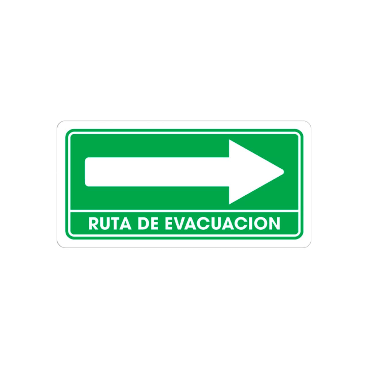 Señalamiento Ruta Evacuación Derecha 15 x 30CM | TS-0020