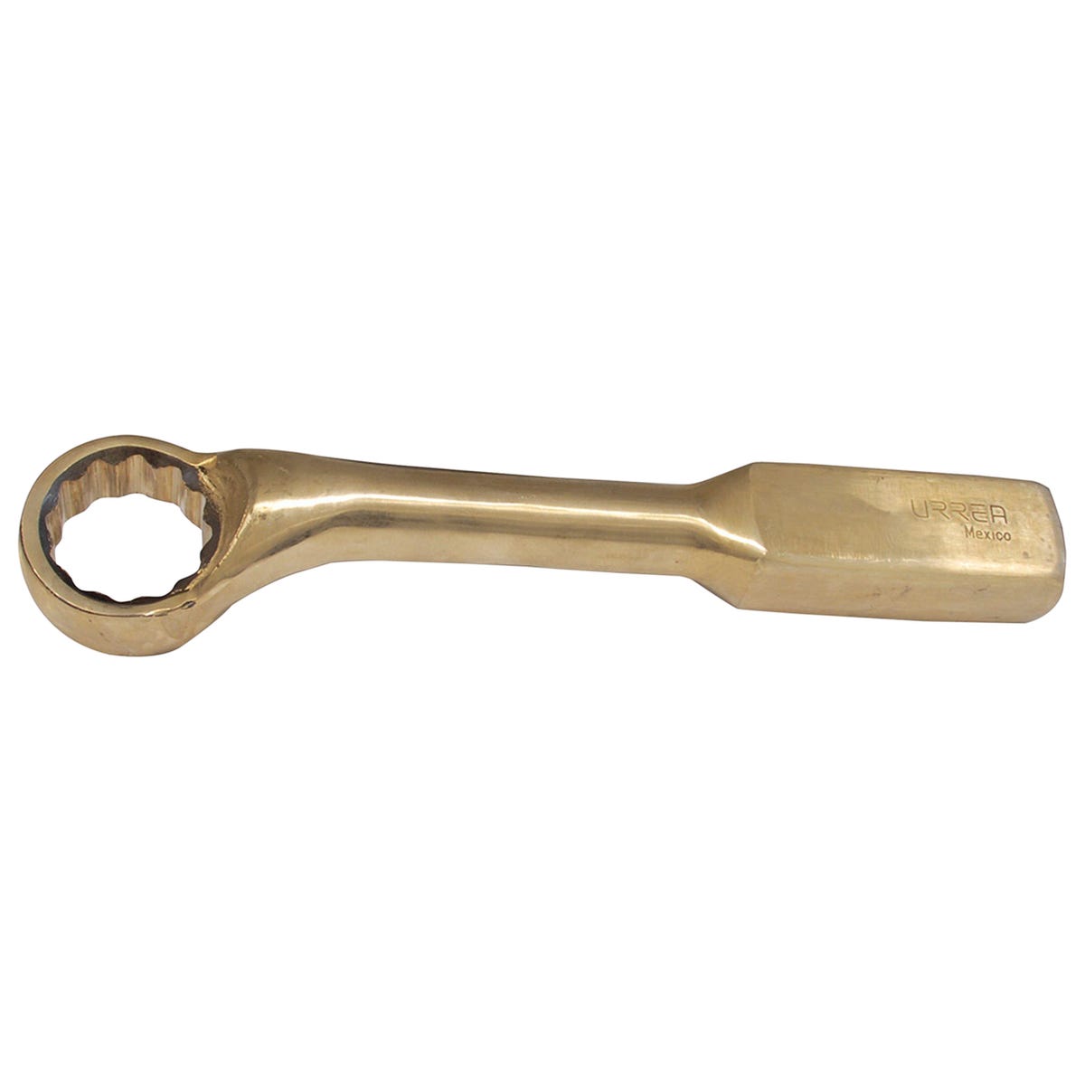 Llave De Golpe Acodada De Bronce-Aluminio Antichispa En Pulgadas, 12 Puntas, Urrea UH2617SW
