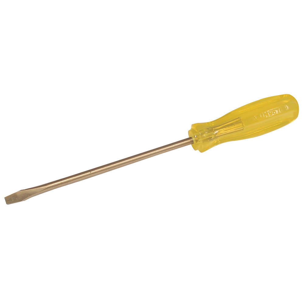 Destornillador De Bronce-Aluminio Antichispa Con Mango Ámbar, Punta Plana De 1/4 10, Urrea UH9616