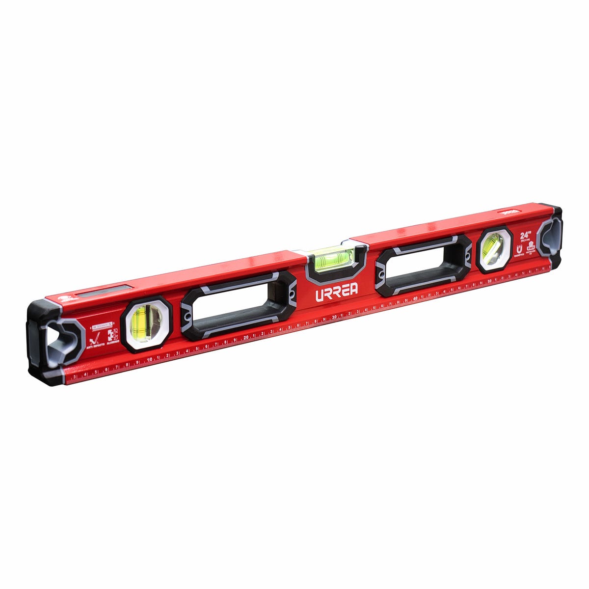 Nivel Anti-Impacto Dual View Magnético De Aluminio 24, Urrea UND24M