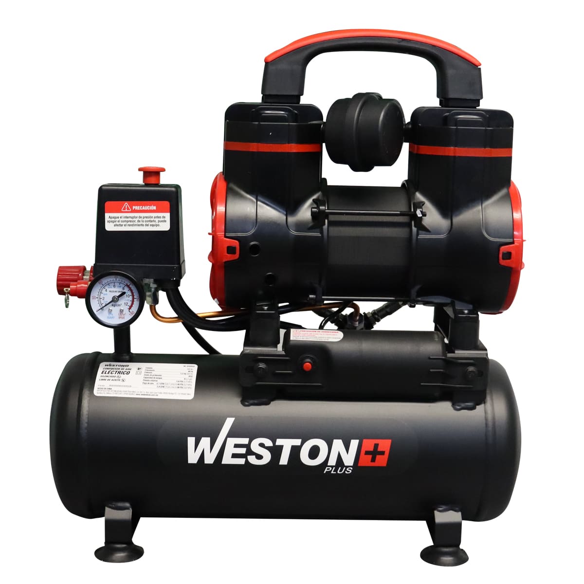 COMPRESOR DE AIRE LIBRE DE ACEITE 8L WPLUS 110 V-W-60060