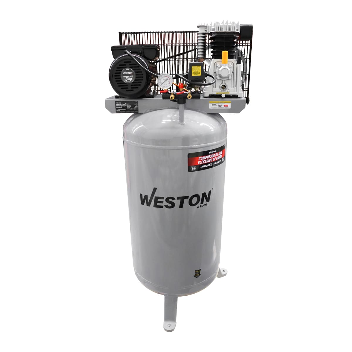 COMPRESOR VERTICAL DE BANDA 3HP 200L 110 V-W-60068