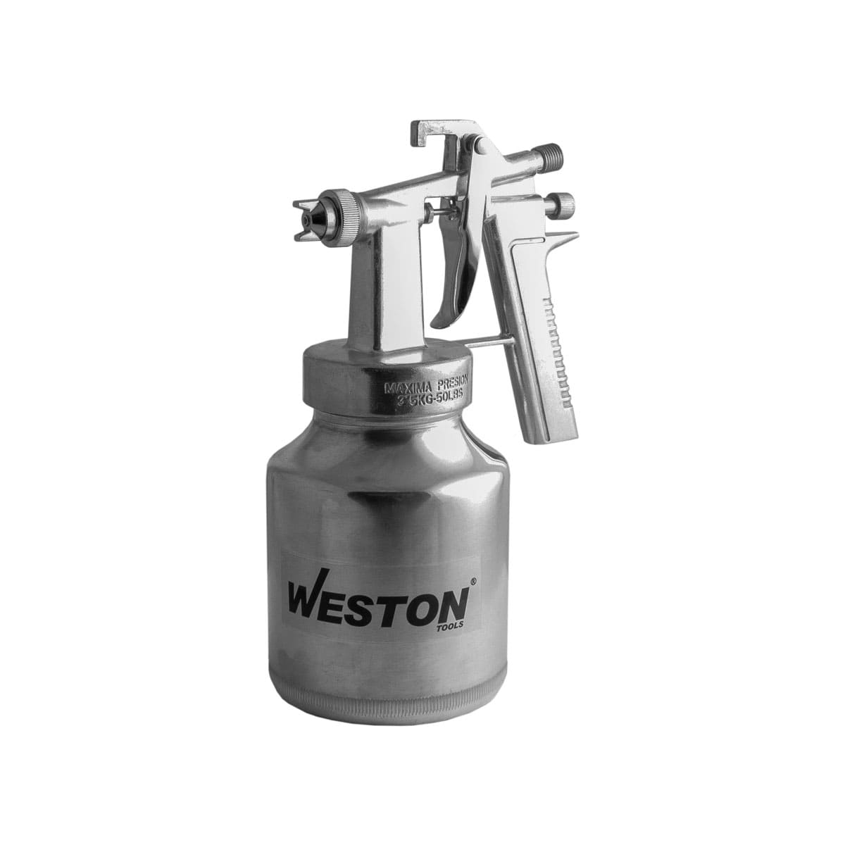 Pistola Para Pintar Baja Presión De Succión Vaso Aluminio 1LT PSI Max 50 Entrada De Aire Superior | W-70200