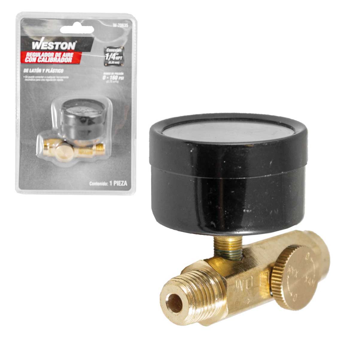 Regulador De Aire Con Calibrador 1/4'' NPT | W-70635