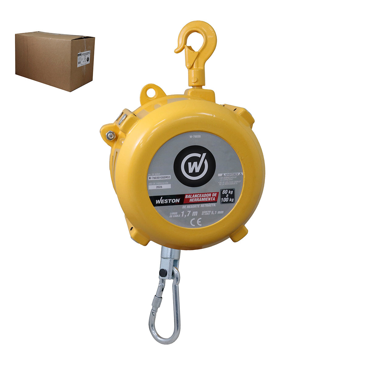 Balanceador De Herramienta De Resorte Retráctil 80 A 100KG Ajustable 1.7M | W-76030