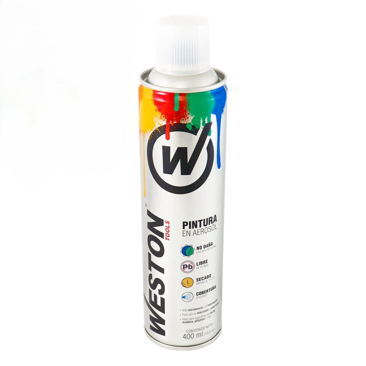 PINTURA AEROSOL BLANCO BRILLANTE 400ml (Precio x Pieza- Caja C/12 pzs) WM-0035