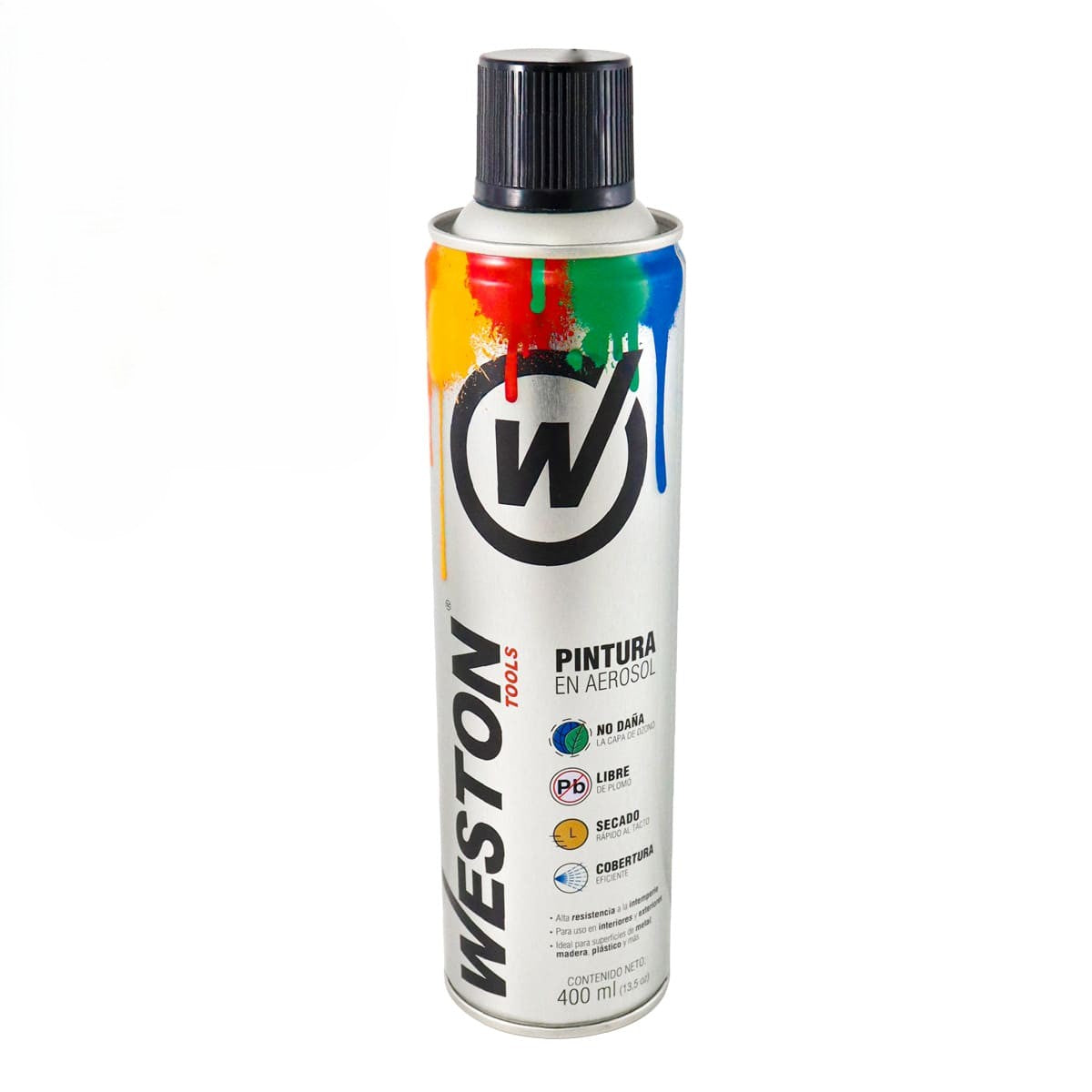 PINTURA AEROSOL NEGRO ALTA TEMPERATURA 400ml (Precio x Pieza- Caja C/12 pzs) WM-0410