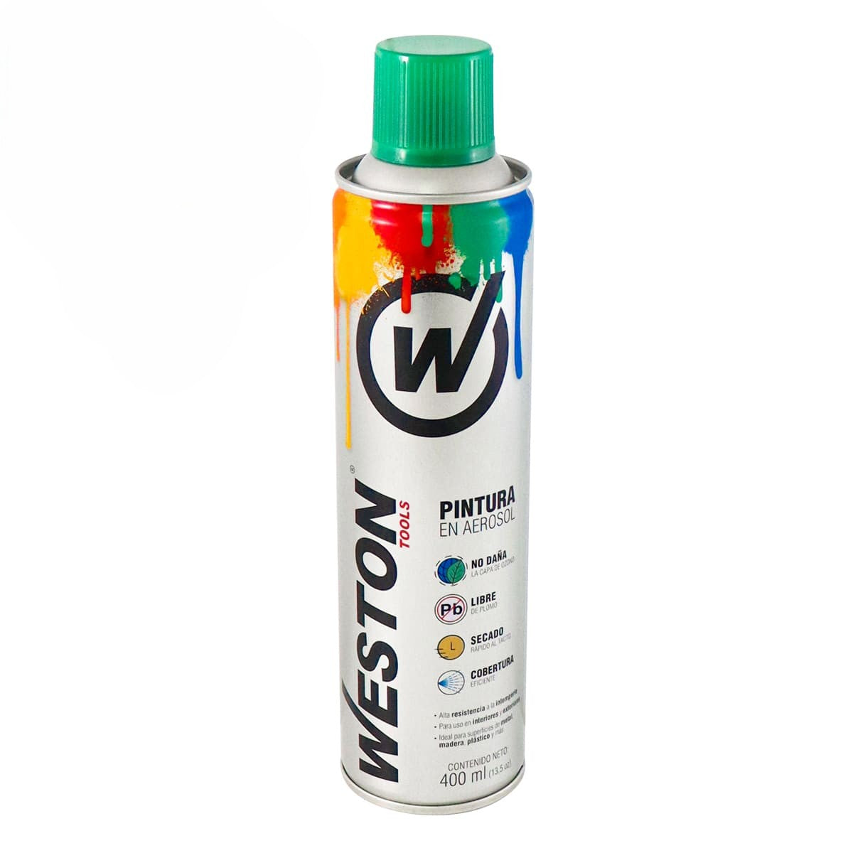 PINTURA AEROSOL VERDE CLARO 400ml (Precio x Pieza- Caja C/12 pzs) WM-0110