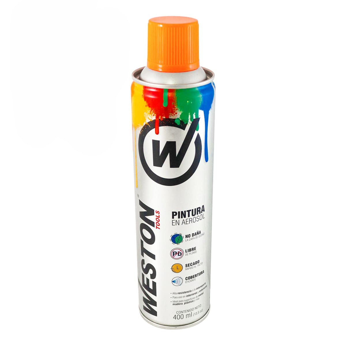 AEROSOL NARANJA FLUORESCENTE 400ml (Precio x Pieza- Caja C/12 pzs) WM-0305
