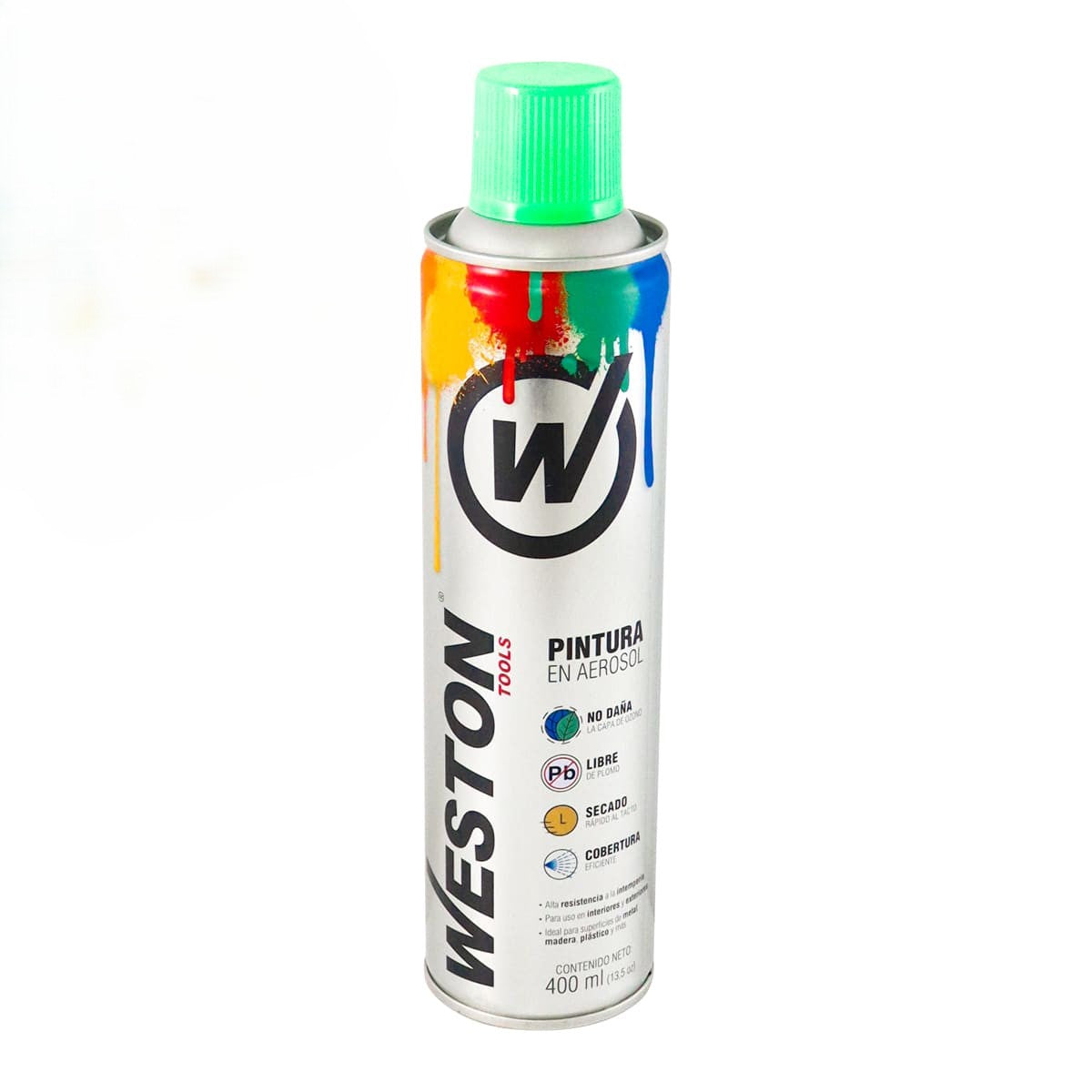 PINTURA AEROSOL VERDE FLUORESCENTE 400ml (Precio x Pieza- Caja C/12 pzs) WM-0315