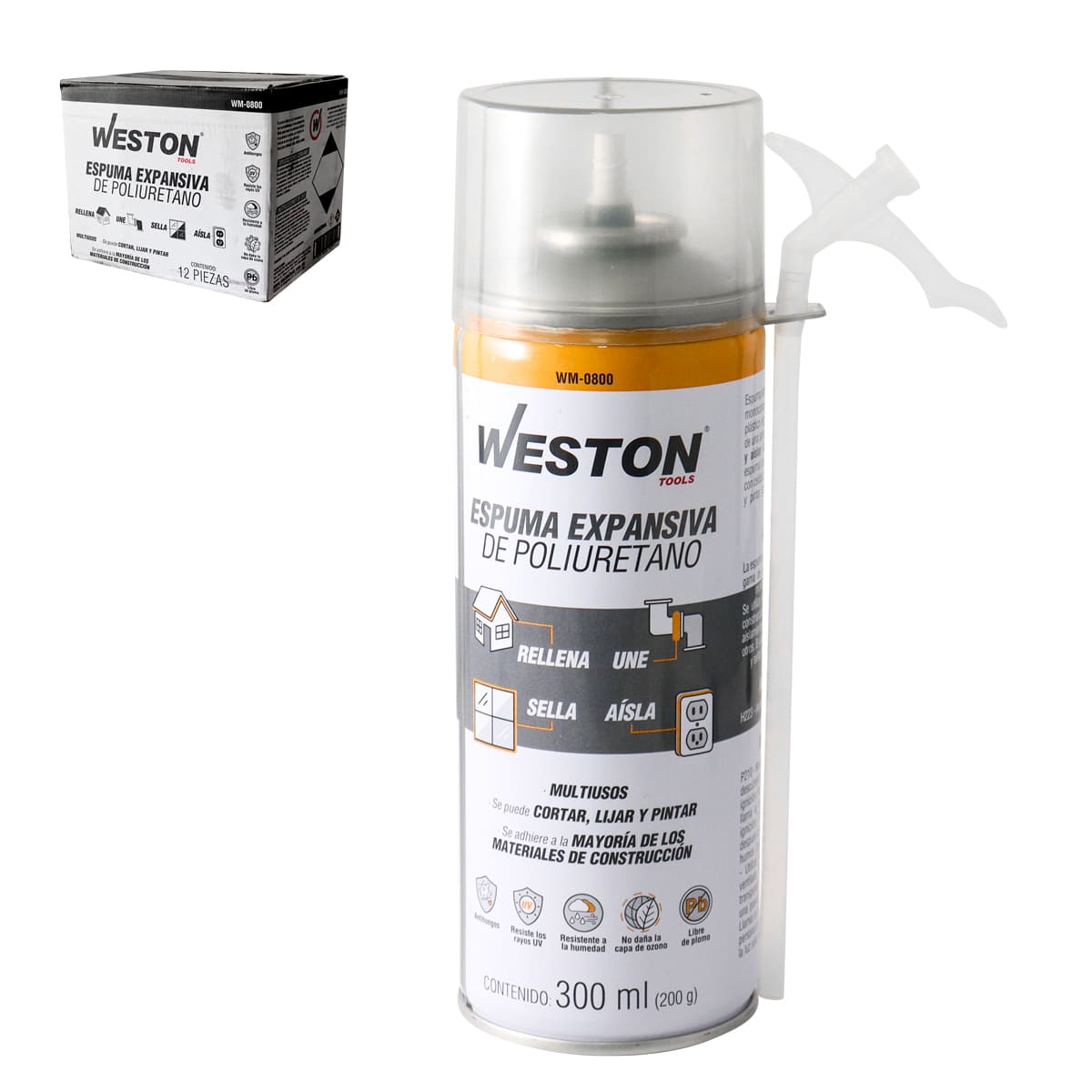 Espuma Expansiva De Poliuretano Weston 300 ML