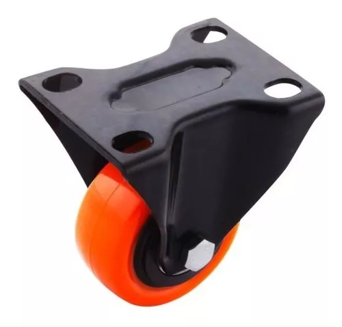 WST-Y-1057-65 Rodaja de Poliuretano Naranja con Balero Fija 2-1/2 x 1-1/4"
