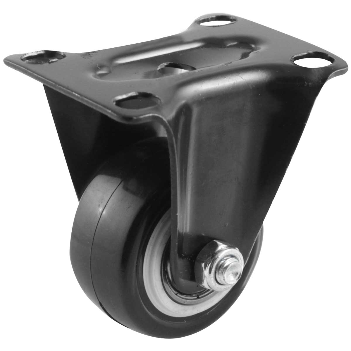 RODAJA NEGRA PU C/BALERO FIJA 2'' (50X26MM) Y-1160-50