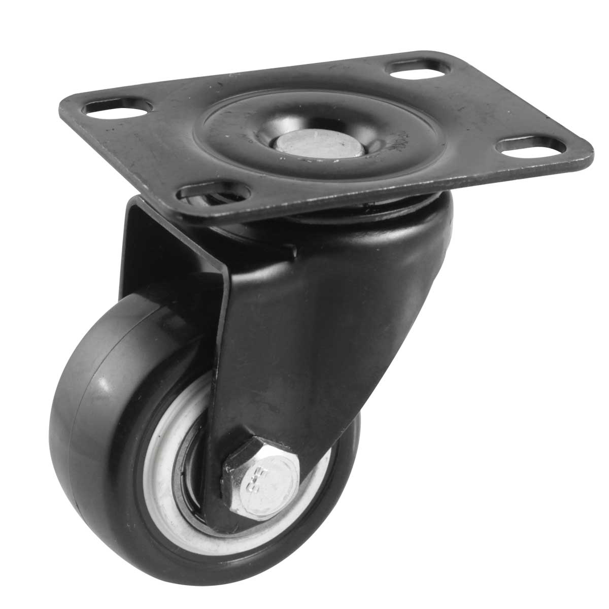 RODAJA NEGRA PU C/BALERO GIRA. 3'' (75X32MM) Y-1161-75