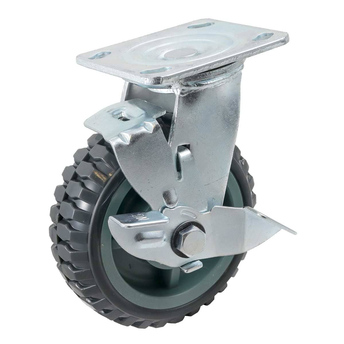 RODAJA DE PU CENTRO PP GIR. C/FRENO TIPO TRACTOR 6" (150*50MM) Y-1172-150