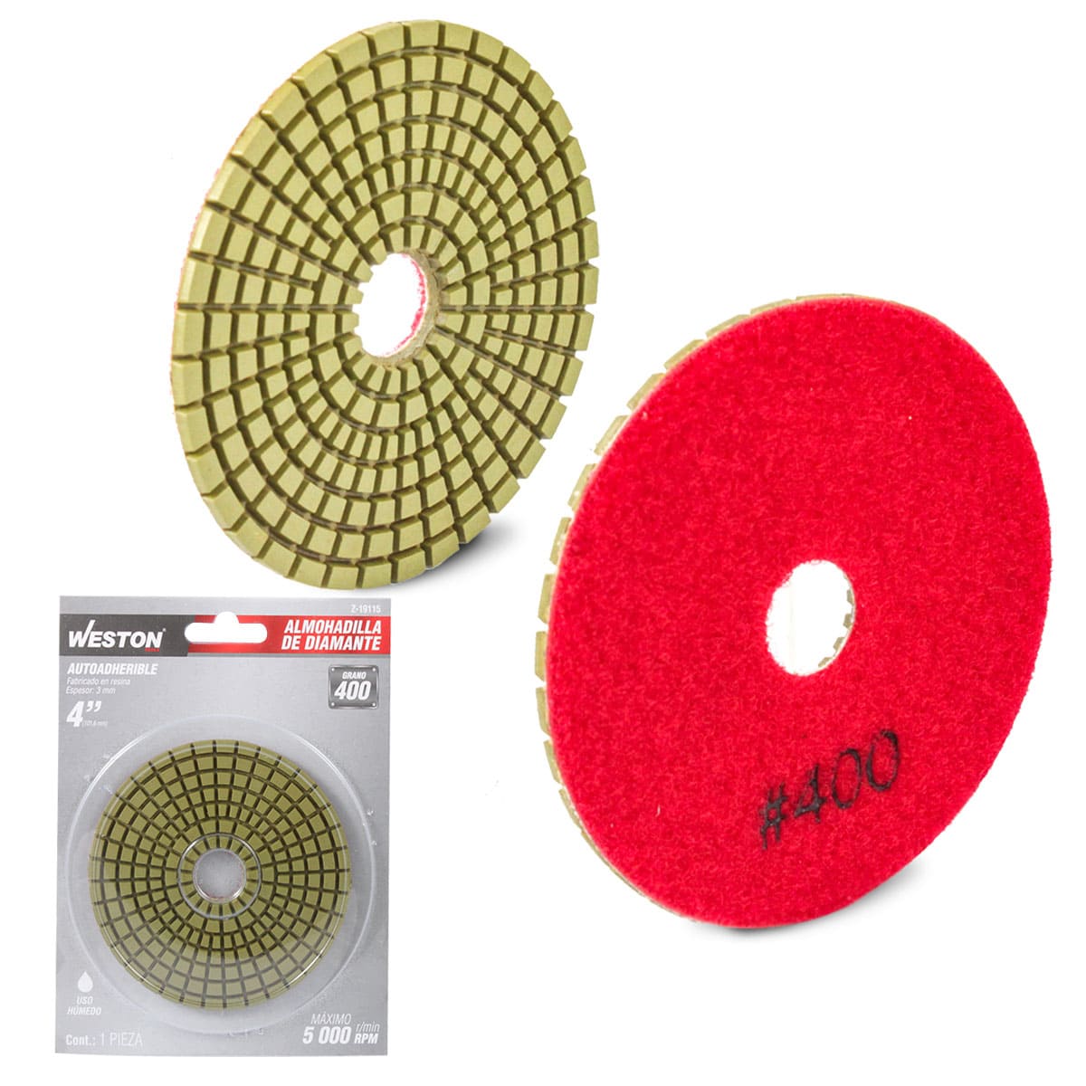 Almohadilla de Diamante para Pulido 4" Grano G400 | Z-19115