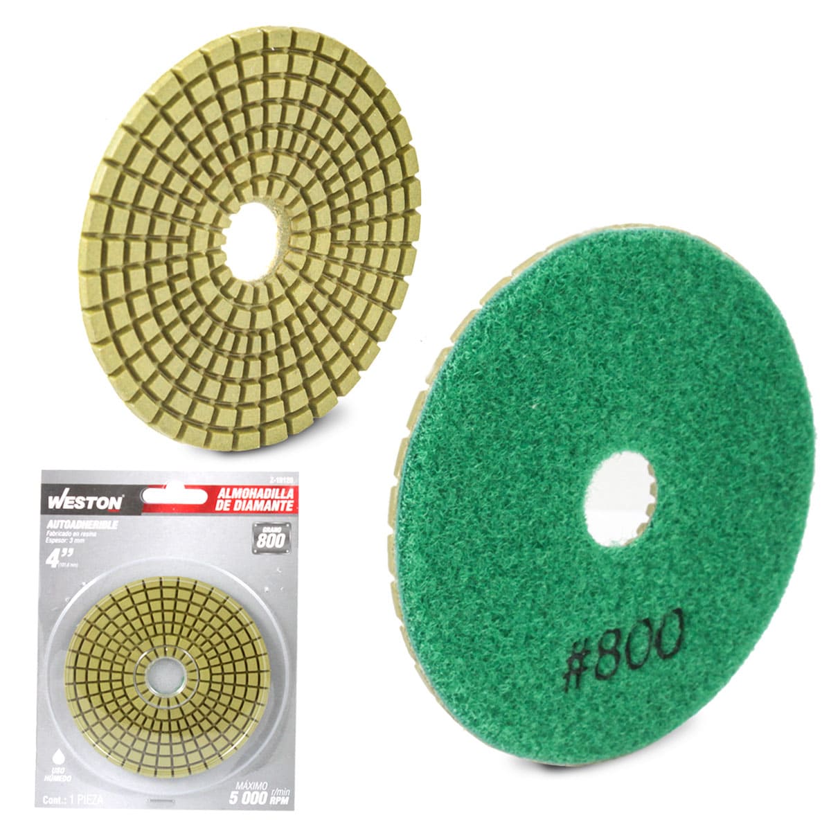 Almohadilla de Diamante para Pulido 4" Grano G800 | Z-19120