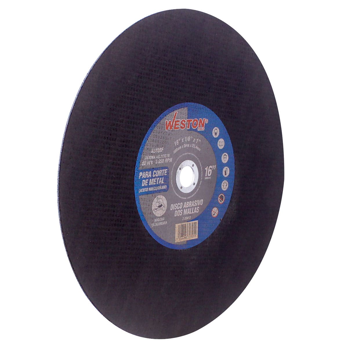 DISCO ABRASIVO 16" X 1/8" X 1" DOBLE MALLA (Emp. c/5 Pzas - Precio x Pza) Z-20413